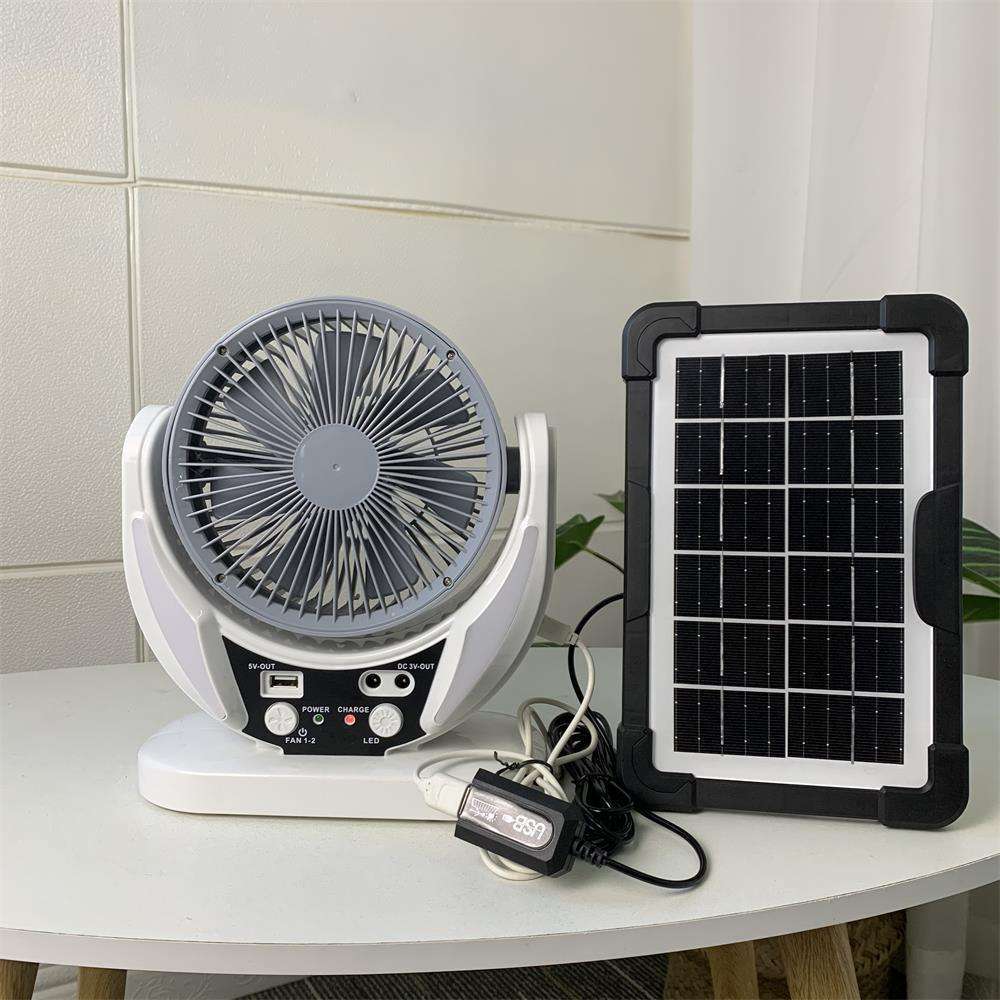 4-in-1 Rechargeable Solar Fan