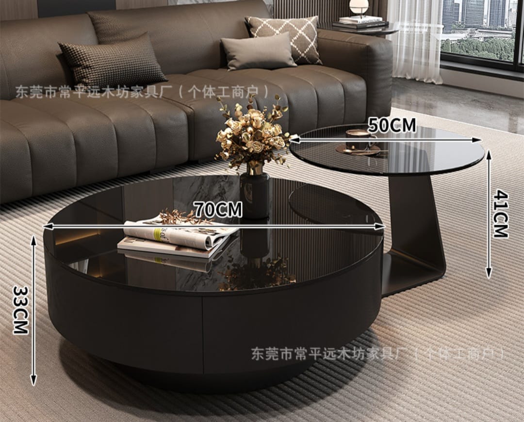 2 in 1 Glass Luxury Center Table.