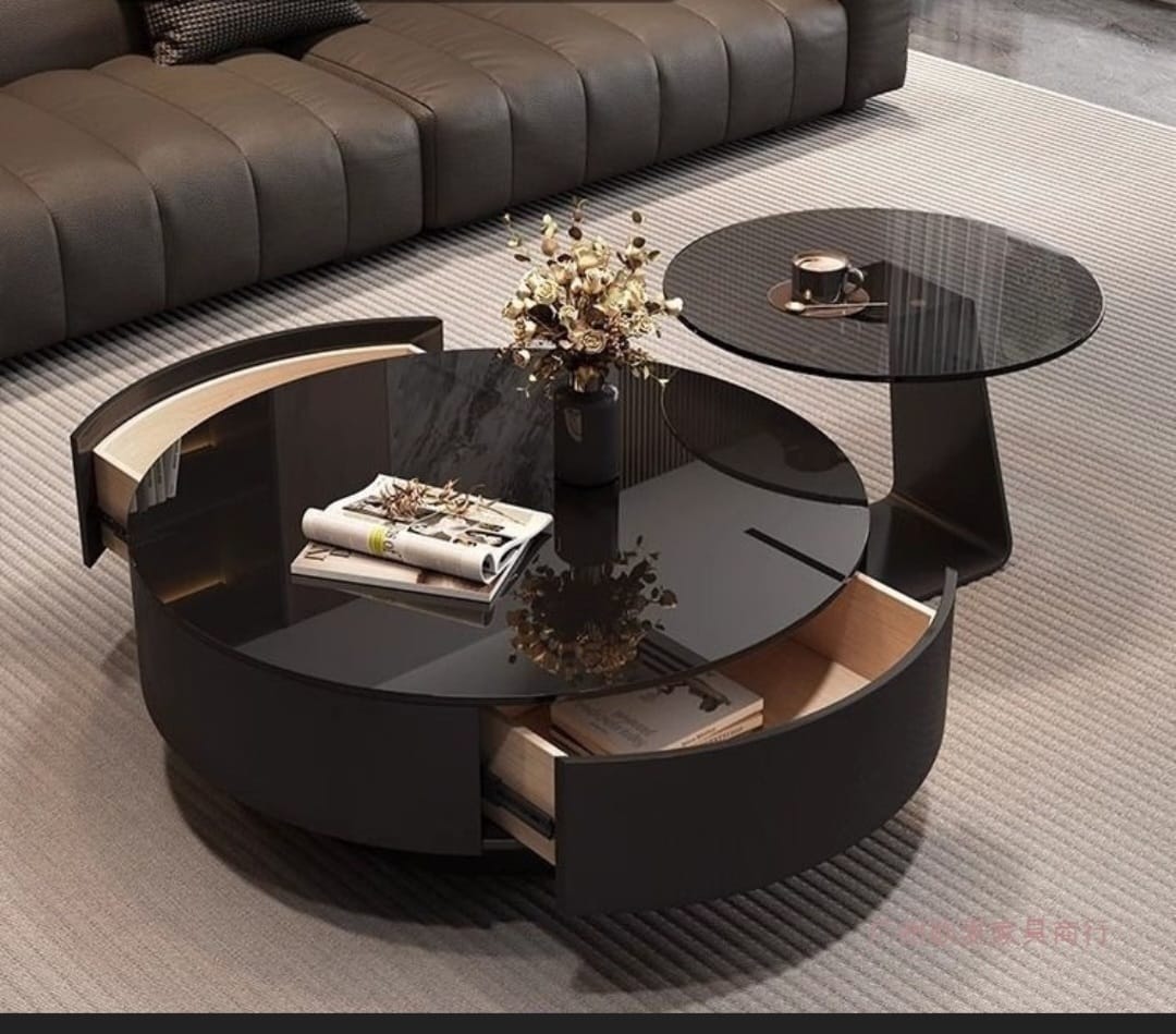 2 in 1 Glass Luxury Center Table.